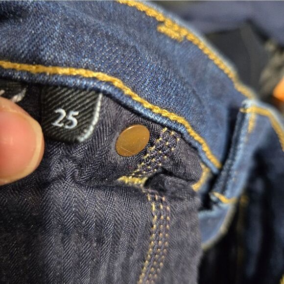 7 For All Mankind Gwenevere Skinny Jeans Dark Wash Sz 25 - Picture 12 of 15